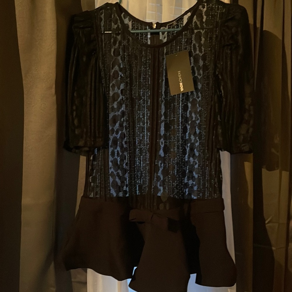 Xl Janet Lace Peplum Top
